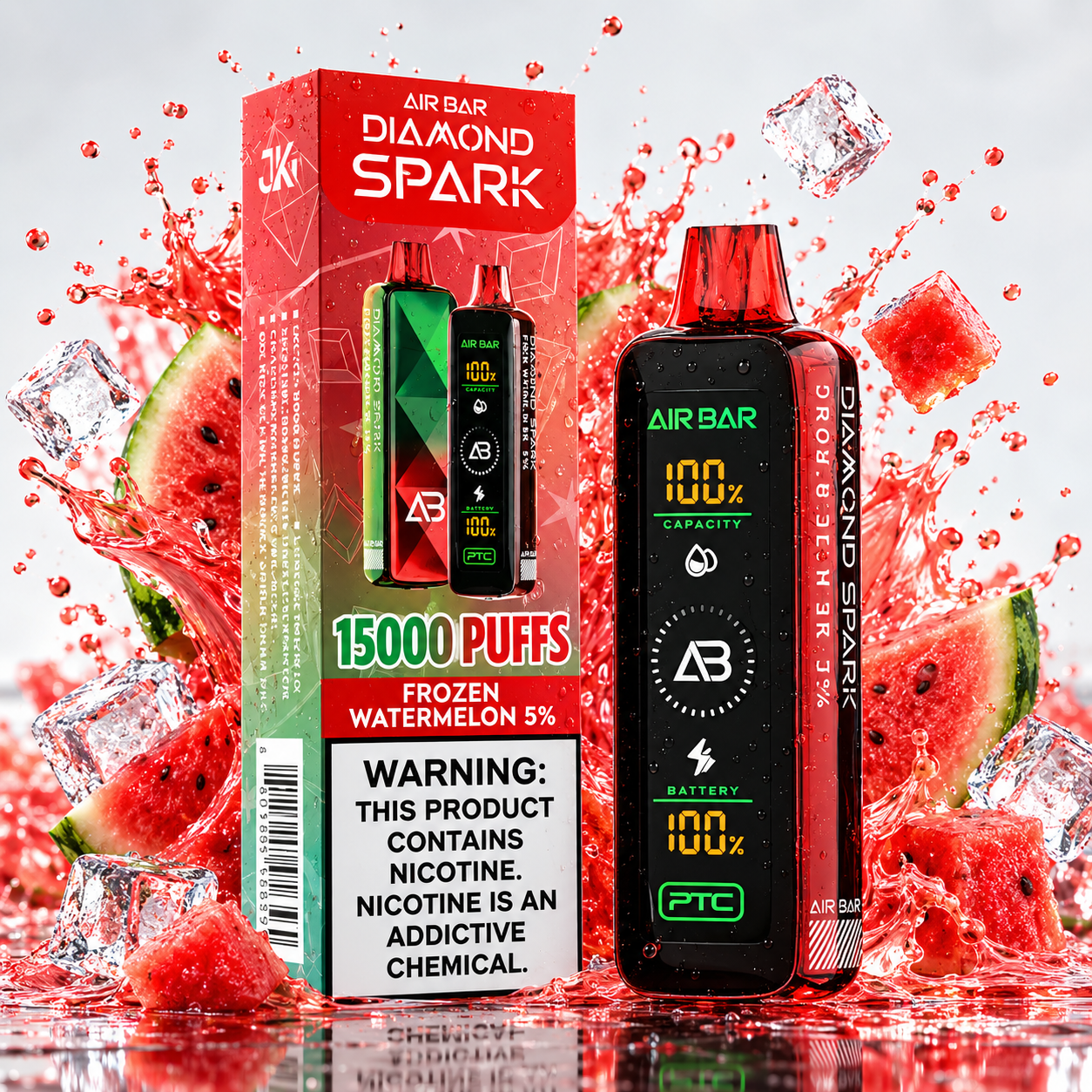 AIR BAR DIAMOND SPARK FROZEN WATERMELON 15K PUFFS
