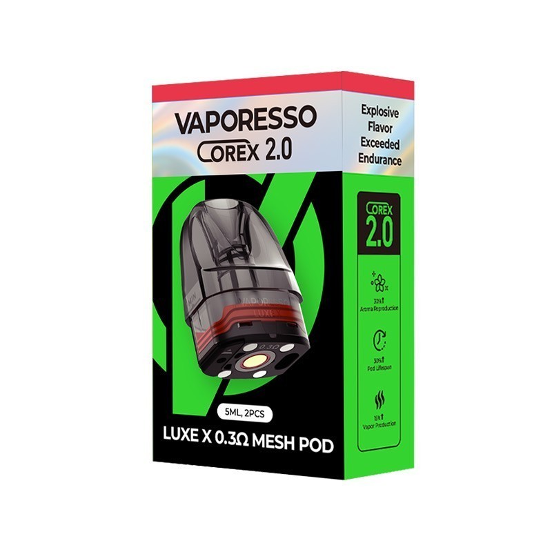 vaporesso luxe x pod di ricambio mesh corex 20 06ohm 2 pezzi